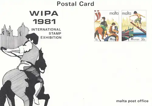 Malta: 1981: WIPA - Stamp Exhibition