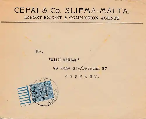 Malte: Lettre à Dresde en 1936