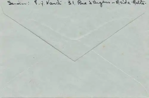 Malte: 1954: Lettre aérienne à Ermstthal