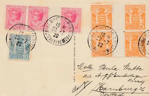 Monaco: 1926: Carte de vue après Hambourg, ZDR