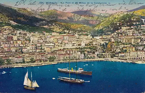 Monaco: 1926: Carte de vue après Hambourg, ZDR