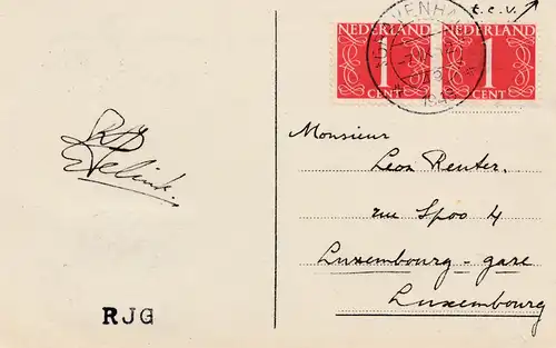 Pays-Bas: 1949: Carte maximale La Haye