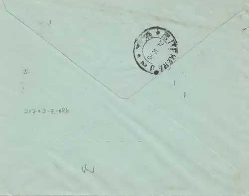 Pays-Bas: 1935: Enregistrer Amsterdam à Téhéran - Bank National