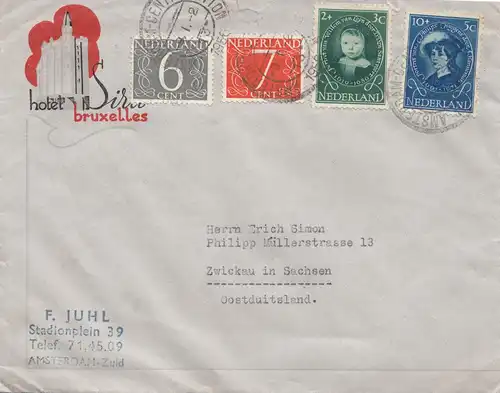 Pays-Bas: 1958: Amsterdam vers Zwickau