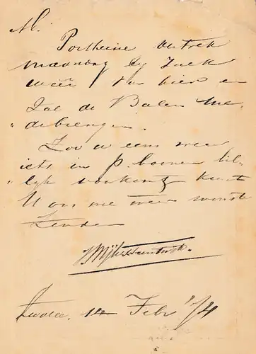 Pays-Bas: 1874: Global Gewährung Zwolle vers Leeuwarden