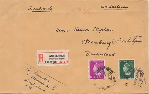 Pays-Bas: 1940: Lettre recommandé Amsterdam vers Steinburg-OKW Censure