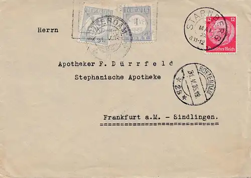 Pays-Bas: 1935: Starnberg vers Rotterdam TAXE