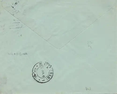 Pays-Bas: Décembre 1935: Lettre recommandé Amsterdam à Téhéran