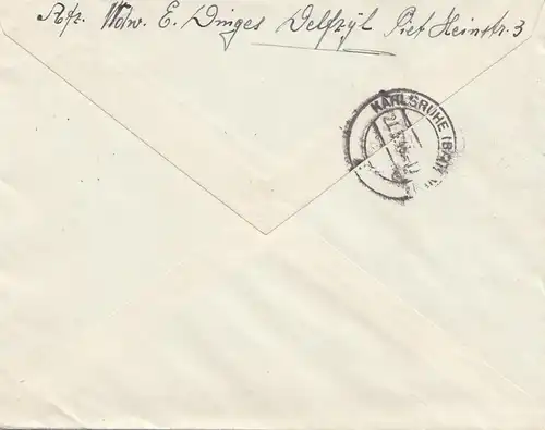 Pays-Bas: 1943: Inscription Delfzul nacah Karlsruhe - OKW Censur