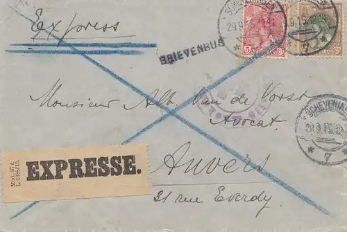 Pays-Bas: 1915: Express Scheveningen vers Anvers