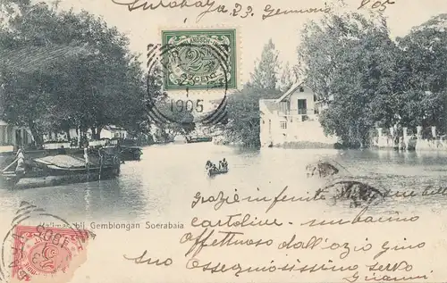 Pays-Bas: 1901: Carte de l'Inde après Milano - Singanfu