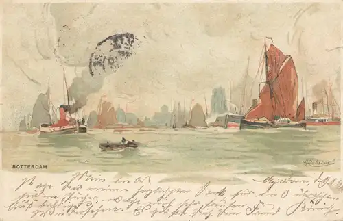 Pays-Bas: 1900: Carte de Rotterdam vers Saigon