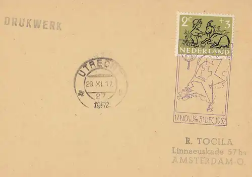 Pays-Bas: 1952: complet 21x Sittard, Groningen, Apeldoorn, Roermond, Meppel