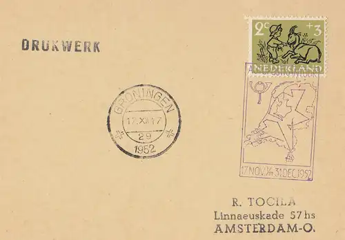 Niederlande: 1952: komplett 21x Sittard, Groningen, Apeldoorn, Roermond, Meppel