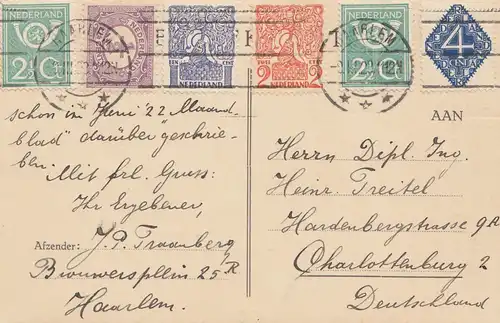 Niederlande: 1923: FDC Haarlem nach Berlin