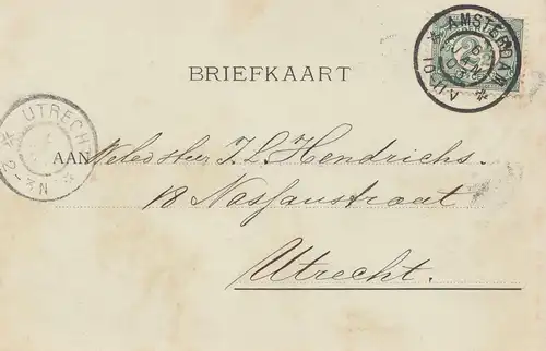 Pays-Bas: 1903: Amsterdam vers Utrecht Gouden en Zilveren
