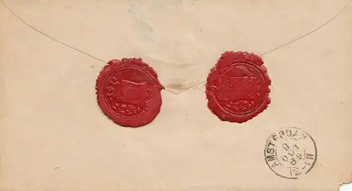 Niederlande: 1889: Tholen  nach Amsterdam - Einschreiben