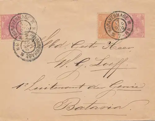 Pays-Bas: 1900 Affaire complète Gravenhage vers Bataria