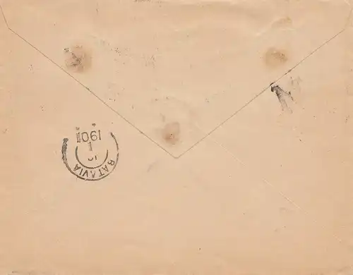 Pays-Bas: 1900 Affaire complète Gravenhage vers Bataria