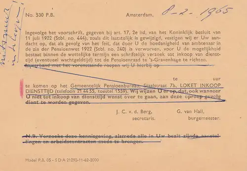 Pays-Bas: 1965: recommandé Amsterdam vers Alkmaar