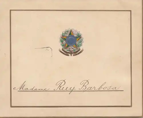 Pays-Bas: 1907 Gravenhage: Carte de table et de repas Amerique/Brésil