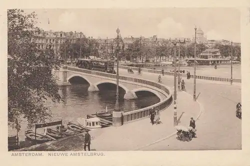Niederlande: 1929: Ansichtskarte Amsterdam nach Nürnberg - Perfin