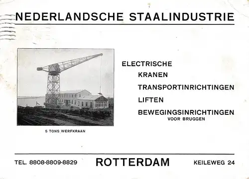 Pays-Bas: 1929: Rotterdam Drukwerk vers Bolsward