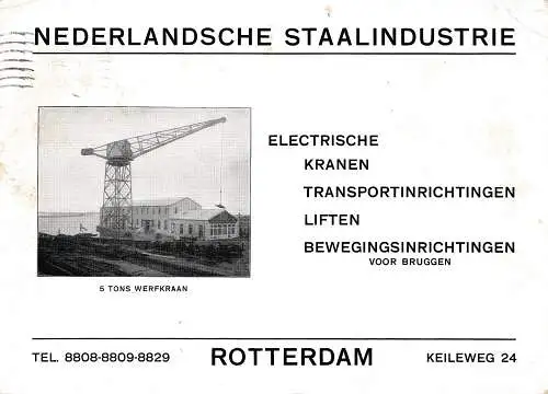 Pays-Bas: 1929: Rotterdam Drukwerk vers Bolsward