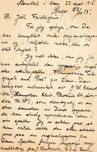 Norvège: 1915: tout ce qui concerne Slemdal i Aker à Göteborg