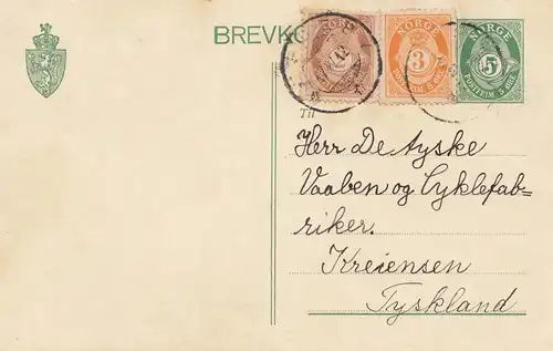 Norvège: 1912: tout ce qui concerne l'Allemagne