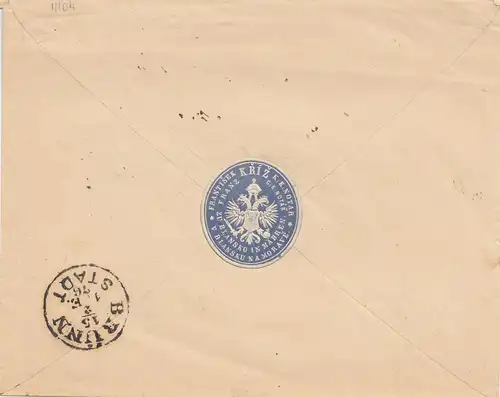 Autriche: 1876: Lettre à Brno