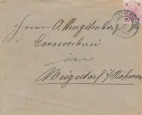 Autriche: 1898: Reichenberg vers Bohême