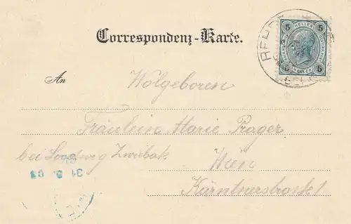 Österreich: 1903: Ansichtskarte Rehberg 