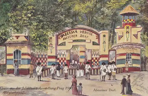 Autriche: 1908: Carte de Prague après Pardubice