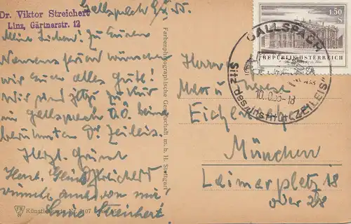Österreich: 1955: Gallspach /Linz nach Müchen