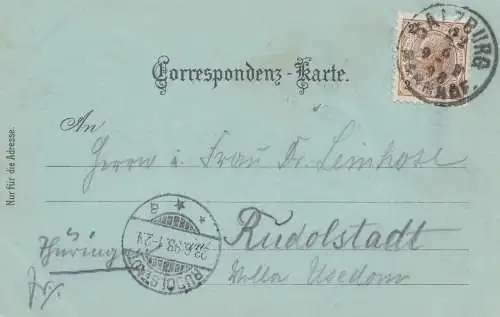 Autriche: 1898 Carte de Salzbourg après Rudolstadt