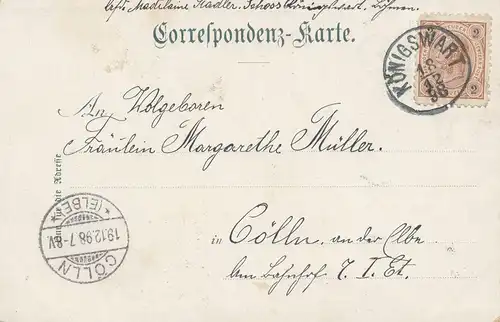Autriche: 1898: Garde royale d'après Cölln a.d. Elbe (Kolin) - Carte de vue