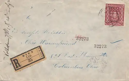 Autriche: 1922: Inscrivez-vous à Vienne pour les États-Unis: Vignette: Crèches pour enfants