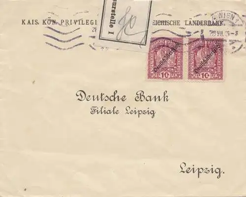 Österreich: 1929: Wien nach Leipzig - Zensurstelle 1
