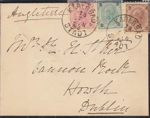 Österreich: 1892: Karlsbad nach Dublin