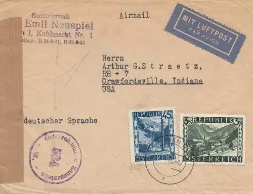 Autriche: 1946: Vienne vers États-Unis: Censure