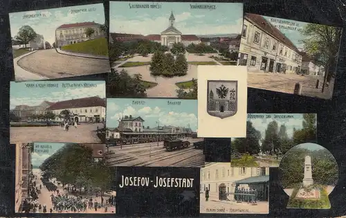 Autriche: 1914: Carte de Josefov Josefstadt, en cours d'examen en Allemagne