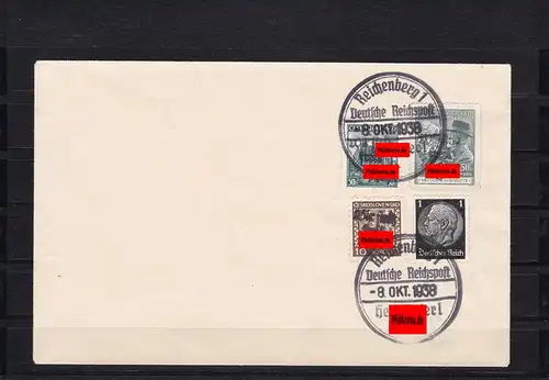 Sudetenland: Min. 12, 129, 138, stamped Reichenberg