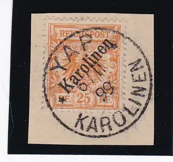 Deutsche Kolonien: Karolinen: MiNr. 5I, YAP 1899, BPP Attest