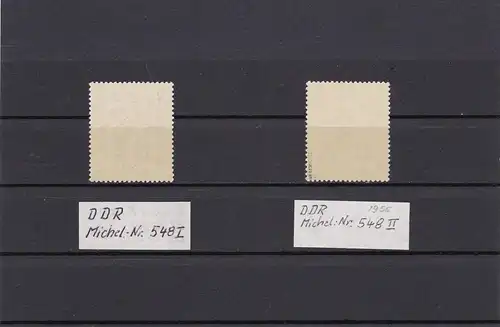 DDR: MiNr. 548 I und II, postfrisch, BPP Signatur