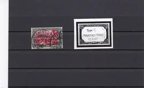 Deutsches Reich: MiNr. 66 IV, gestempelt Frankfurt 1901, BPP Attest