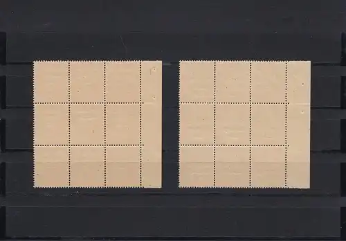 SBZ: Min. 204 PF VII, 204 PF XVII, frais, par bloc de 9