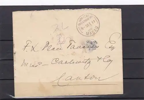 1911: Letter Macao to Canton