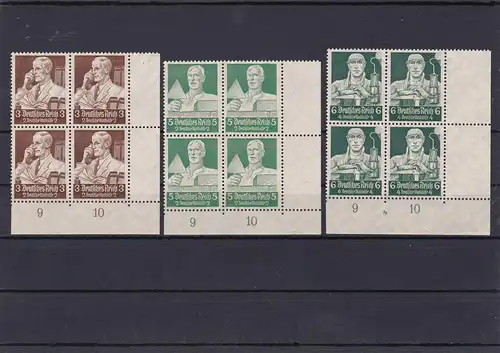 Reich allemand: Min. 555-564: Professions: ECKRAND Quaderblock, BPP Attest