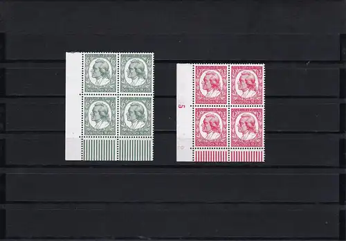 Deutsches Reich: MiNr. 554-555, postfrisch, Eckrand Viererblock